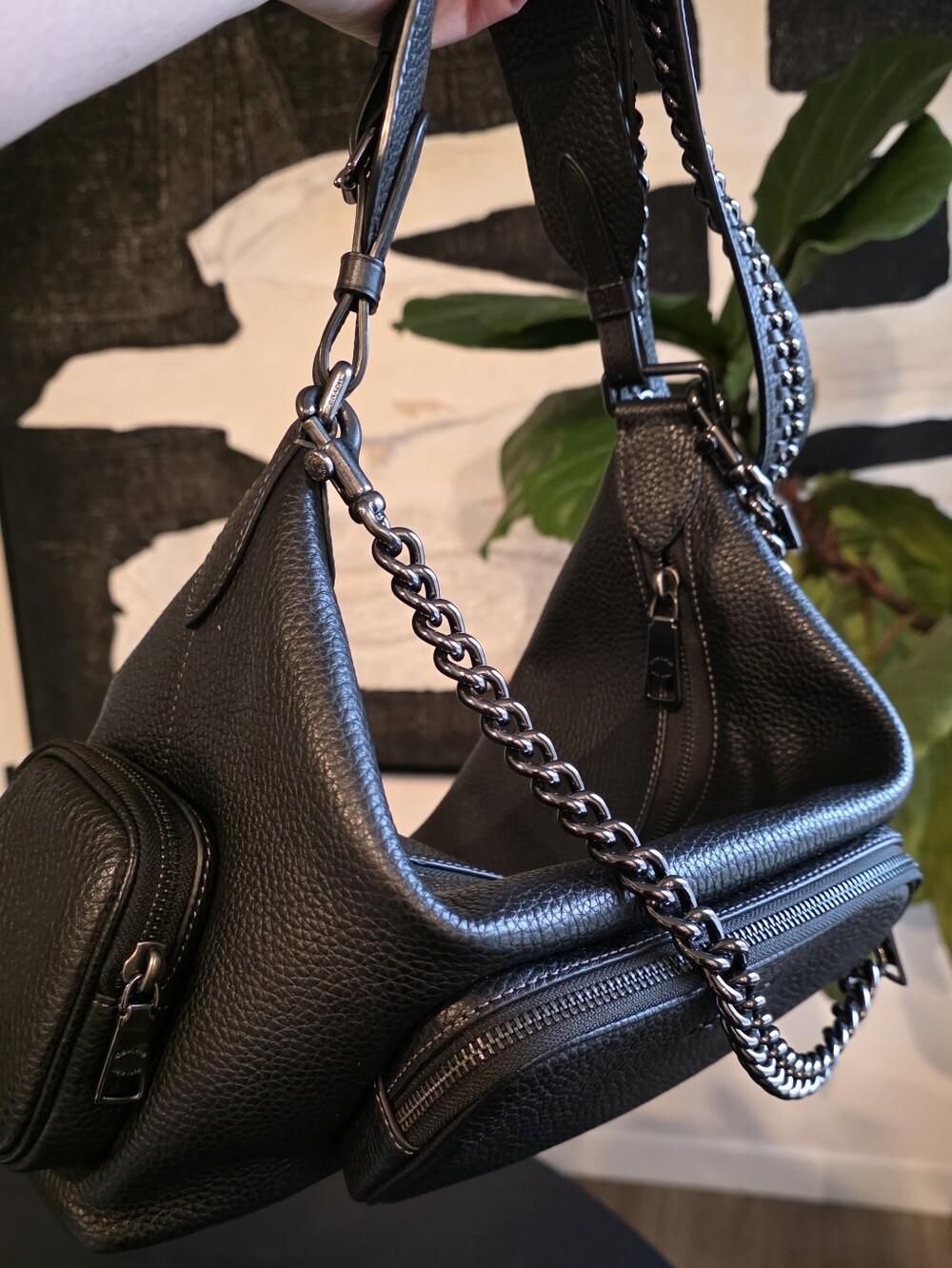 Coach Large Finn, crossbody Strap, and Chain - Picture 2 of 9